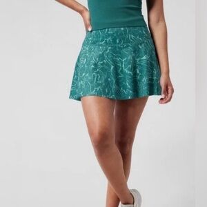 NWT Athleta Ace Printed Tennis Skort Teal Blue Size 1X
